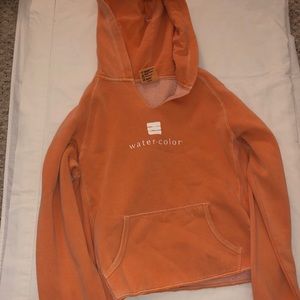 Vintage Watercolor Cropped women’s hoodie